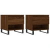 Image de vidaXL Tables basses 2 pcs. Brun imitation chêne 50x46x50 cm bois composite