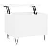 Image de vidaXL Table basse blanche 60x44,5x45 cm Bois composite