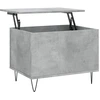 Image de vidaXL Table basse gris béton 60x44,5x45 cm Bois composite
