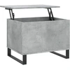 Image de vidaXL Table basse gris béton 60x44,5x45 cm Bois composite