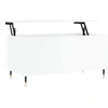 Image de vidaXL Table basse blanc brillant 90x44,5x45 cm Bois composite
