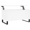Image de vidaXL Table basse blanche 90x44,5x45 cm Bois composite