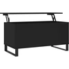 Image de vidaXL Table basse noire 90x44,5x45 cm Bois composite