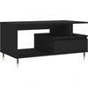 Image de vidaXL Table basse noire 90x49x45 cm Bois composite