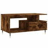 Image de vidaXL Table basse chêne fumé 90x49x45 cm bois composite