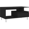 Image de vidaXL Table basse noire 90x49x45 cm Bois composite