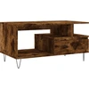 Image de vidaXL Table basse chêne fumé 90x49x45 cm bois composite