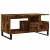 Image de vidaXL Table basse chêne fumé 90x49x45 cm bois composite