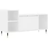 Image de vidaXL Armoire TV blanche 100x35x55 cm Bois composite