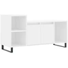 Image de vidaXL Armoire TV blanche 100x35x55 cm Bois composite