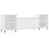 Image de vidaXL Armoire TV Blanc 160x35x55 cm Bois composite