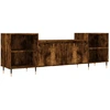 Image de vidaXL Armoire TV chêne fumé 160x35x55 cm Bois composite