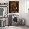 Image de vidaXL Armoire murale chêne fumé 69,5x34x90 cm Bois composite