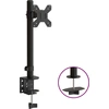 Image de vidaXL Support d'écran noir acier VESA 75/100 mm
