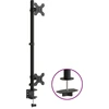 Image de vidaXL Support de table pour 2 écrans Noir Acier VESA 75/100 mm