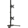 Image de vidaXL Support de table pour 2 écrans Noir Acier VESA 75/100 mm