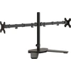 Image de vidaXL Support de table pour 2 écrans Noir Acier VESA 75/100 mm