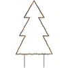 Image de vidaXL Sapin de Noël avec piquet de terre et 80 LED 60 cm
