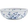 Image de vidaXL Vasque à poser Blanc et Bleu Rond Ø41x14 cm Céramique