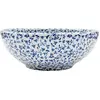 Image de vidaXL Vasque à poser Blanc et Bleu Rond Ø41x14 cm Céramique