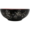Image de vidaXL Vasque à poser Noir et rouge Rond Ø41x14 cm Céramique