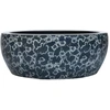 Image de vidaXL Vasque à poser Noir et Bleu Rond Ø41x14 cm Céramique