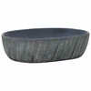 Image de vidaXL Vasque à poser noir et gris ovale 47x33x13 cm Céramique