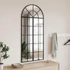Image de vidaXL Miroir mural noir 60x130 cm bombé fer
