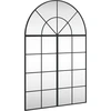 Image de vidaXL Miroir mural noir 80x120 cm bombé fer