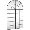 Image de vidaXL Miroir mural noir 100x150 cm bombé fer