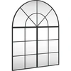 Image de vidaXL Miroir mural noir 80x100cm bombé fer