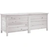 Image de vidaXL Coffre de jardin blanc 150x50x56,5 cm bois massif sapin