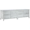 Image de vidaXL Coffre de jardin blanc 198,5x50x56,5 cm Sapin massif