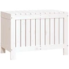 Image de vidaXL Coffre de jardin blanc 76x42,5x54 cm Pin massif