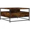 Image de vidaXL Table basse chêne fumé 80x80x45 cm bois composite