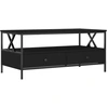 Image de vidaXL Table basse noire 100x51x45 cm Bois composite