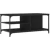 Image de vidaXL Table basse noire 100x50x45 cm Bois composite
