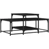 Image de vidaXL Table basse noire 102x60x45 cm Bois composite