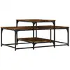 Image de vidaXL Table basse chêne fumé 102x60x45 cm bois composite