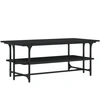 Image de vidaXL Table basse noire 100x50x40 cm Bois composite