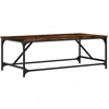 Image de vidaXL Table basse chêne fumé 100x50x35 cm bois composite