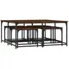 Image de vidaXL Tables d'ensemble 5 pcs. Chêne fumé Bois composite
