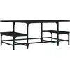 Image de vidaXL Table basse noire 100x50,5x40 cm Bois composite