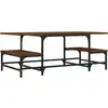 Image de vidaXL Table basse marron imitation chêne 100x50,5x40 cm Bois composite