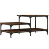 Image de vidaXL Table basse chêne fumé 100x50,5x45 cm Bois composite