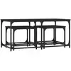 Image de vidaXL Tables d'ensemble 3 pcs. noir bois composite