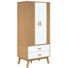 Image de vidaXL Armoire OLDEN Blanc Marron 76,5x53x172cm Pin massif