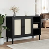 Image de vidaXL Sideboard SENJA aspect rotin noir 112x40x80 cm bois de pin