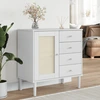 Image de vidaXL Sideboard SENJA aspect rotin blanc 80x40x80 cm bois de pin
