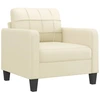 Image de fauteuil vidaXL Crème 60 cm simili cuir